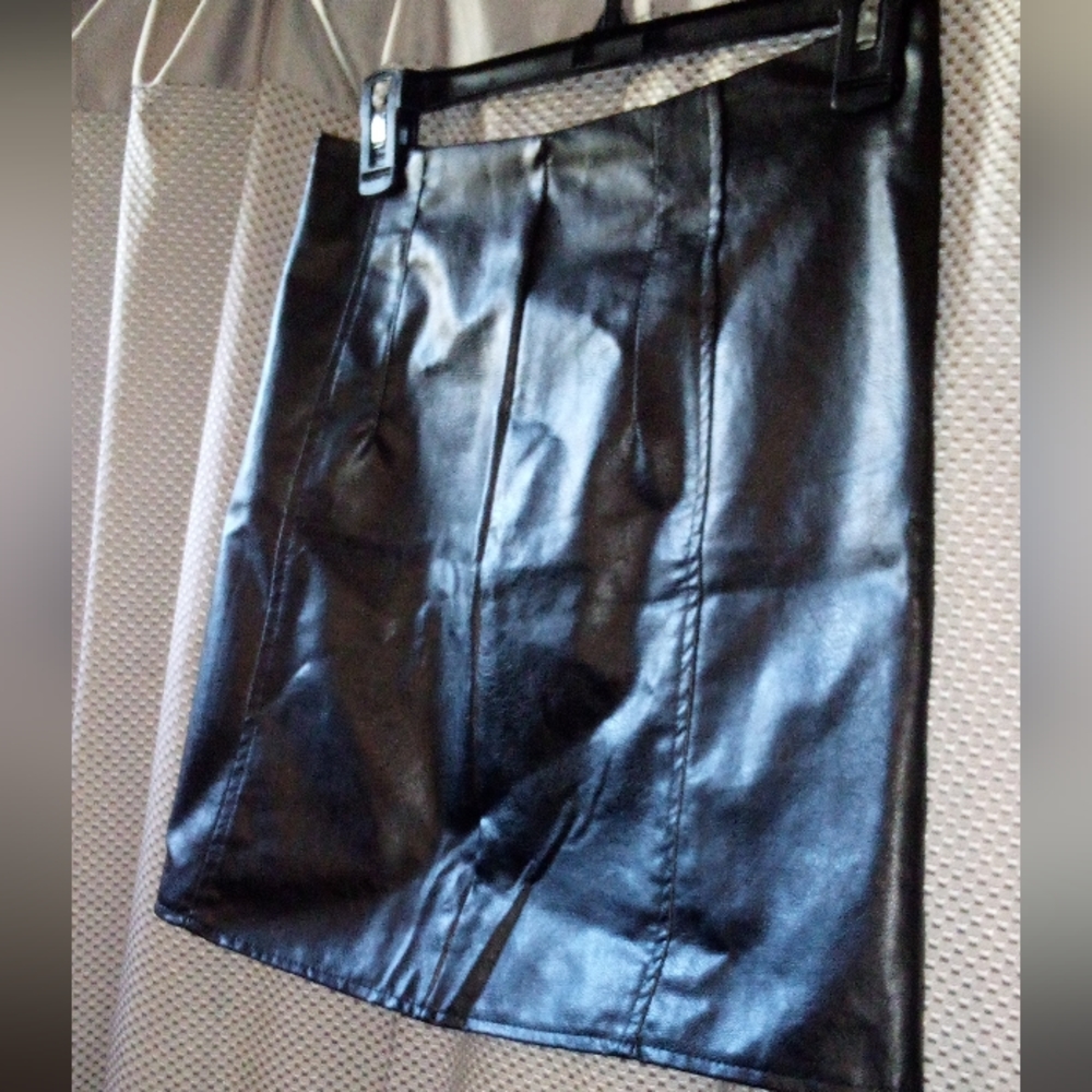 Black Plether Mini Skirt